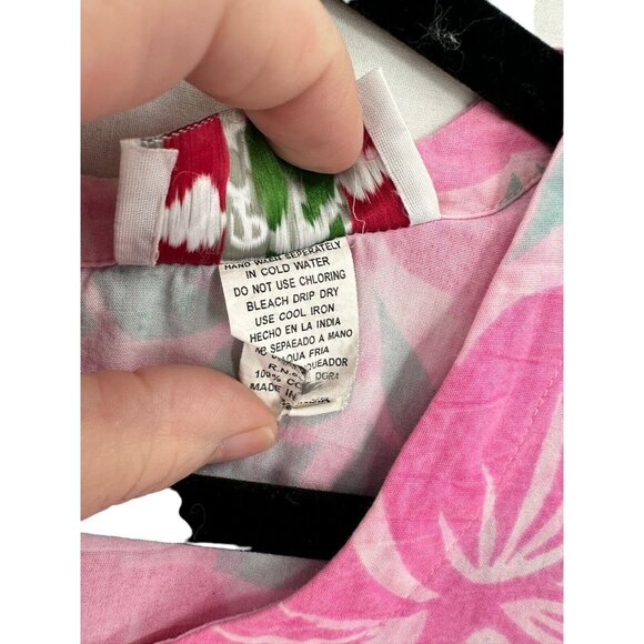 Palm Court Dress Womens M Tropical Floral Beach Vacation Cruise Resort‎ Coastal - Picture 5 of 7